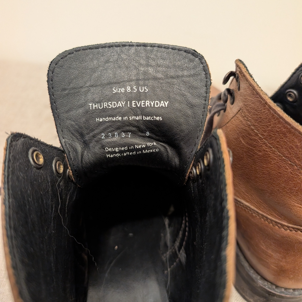 Thursday Boot Company Brown Lace Up Boots - Picture 6 of 6